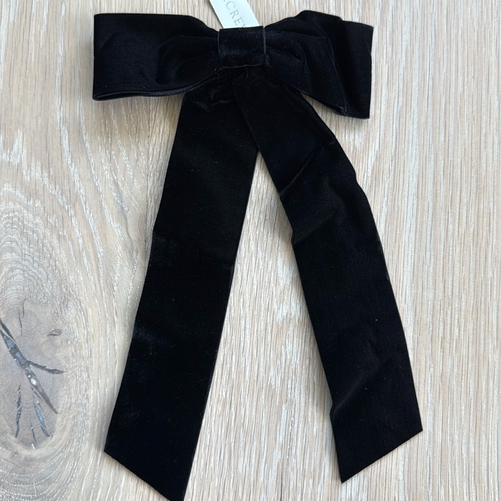 NWT J Crew Velvet Bow Hair Clip Barette
